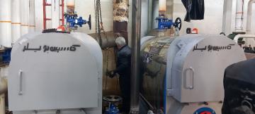 نصب دو دستگاه دیگ آبگرم ساختمان کتابخانه مرکزی